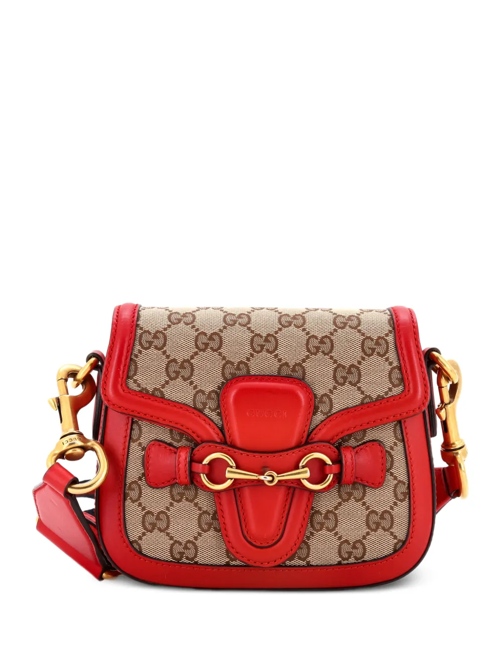 Gucci Pre-Owned Lady Web Shoulder Bag GG Canvas Small crossbody bag - Rosso