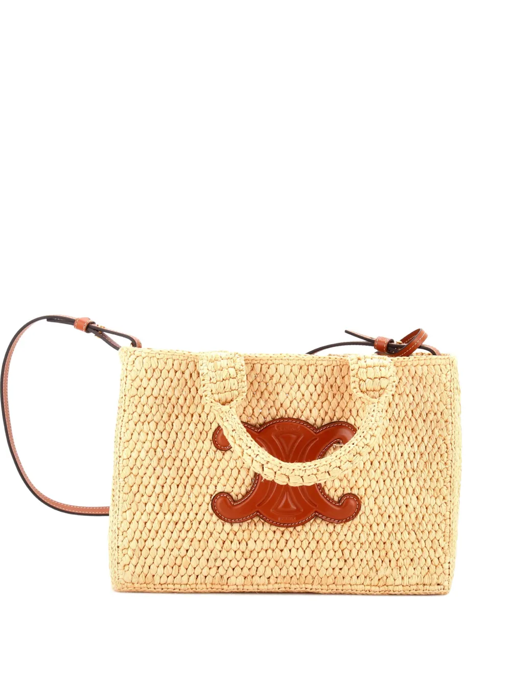 Celine Pre-Owned Cabas Thais Raffia Small tote bag - Neutrals