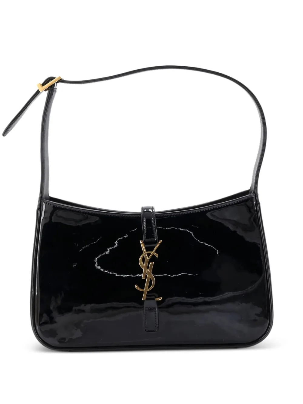 Saint Laurent Pre-Owned Le 5 a 7 Patent Small hobo bag | Black | Image 1