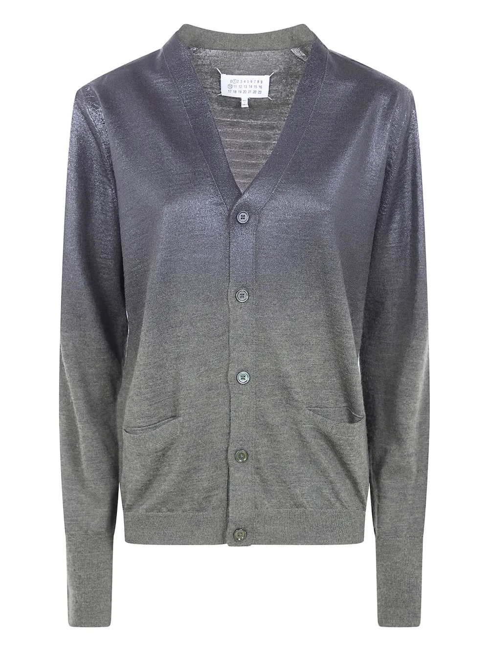 Maison Margiela button ombre cardigan - Grigio
