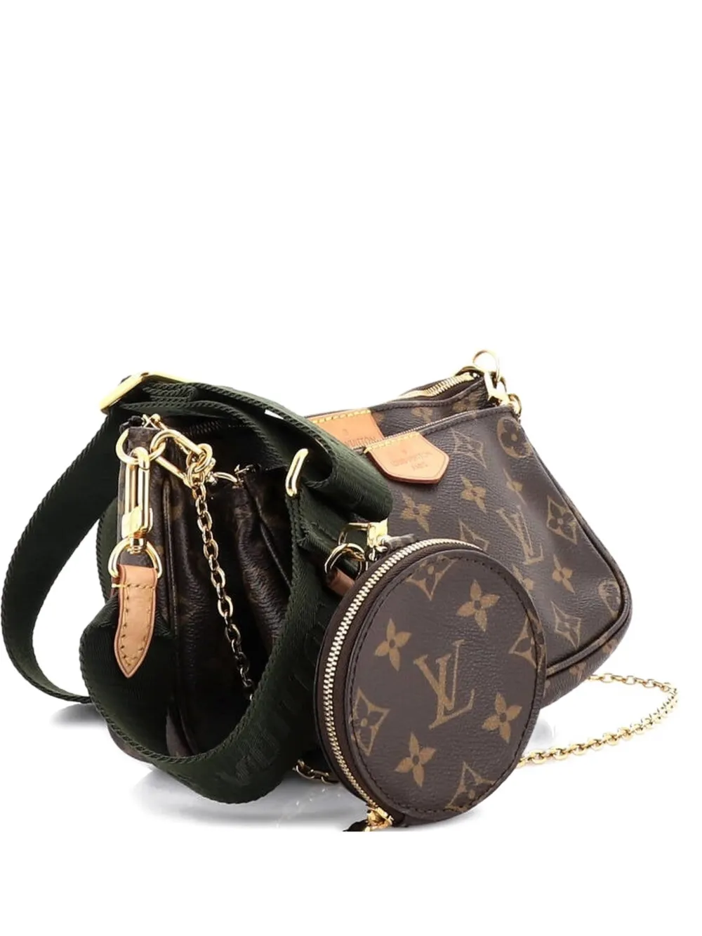 Louis Vuitton Pre-Owned Borsa a tracolla Multi Pochette Accessoires in tela con monogramma - Marrone