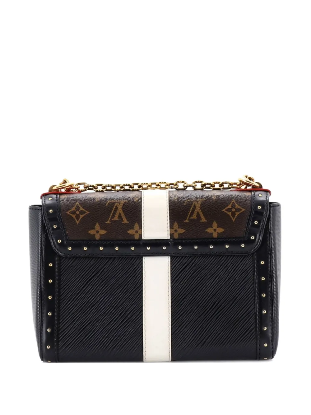  Louis Vuitton Pre-owned Twist Handbag Studded Epi Leather And Monogram Canvas Mm Crossbody Bag - Marrón 