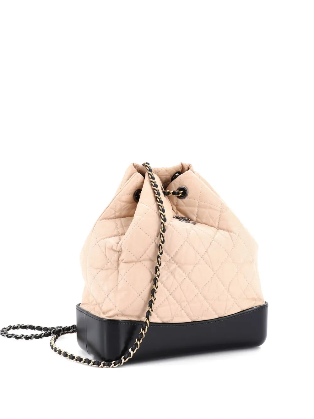 CHANEL Pre-Owned Gabrielle Quilted Aged Calfskin Medium backpack - Toni neutri