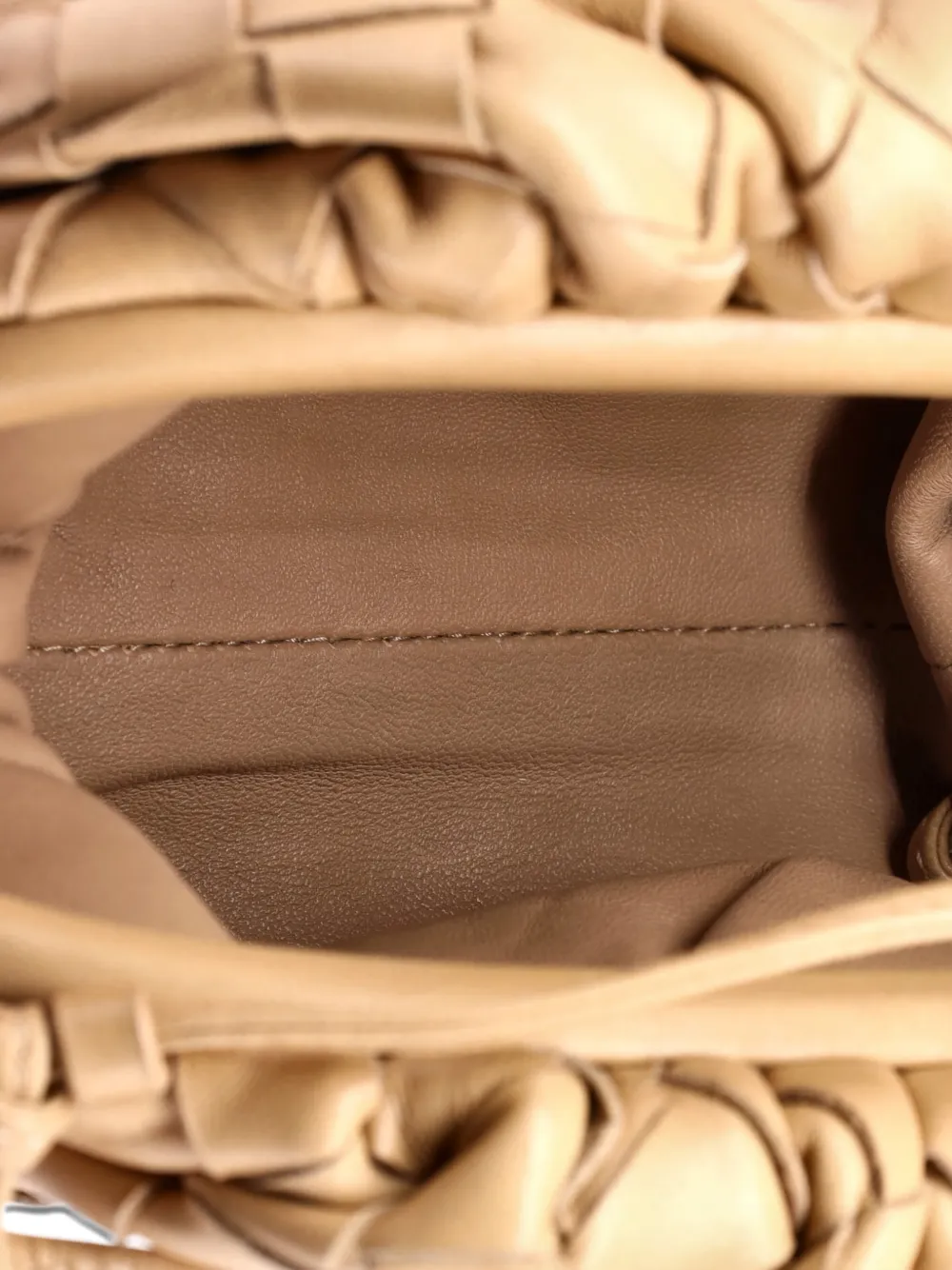 BOTTEGA VENETA Pre-owned The Pouch Intrecciato Nappa Mini Crossbody Bag In Brown