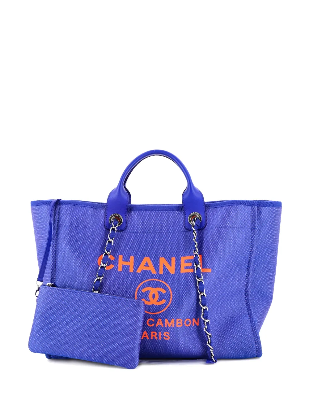 CHANEL Pre-Owned Deauville NM Tote Mixed Fibers Medium shoulder bag - Blu