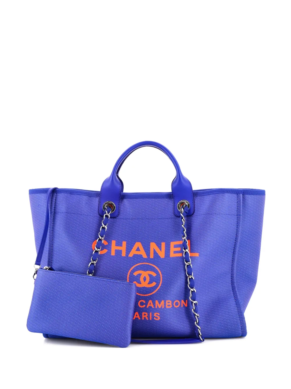 CHANEL Pre-Owned Deauville NM Tote Mixed Fibers Medium shoulder bag - Blu