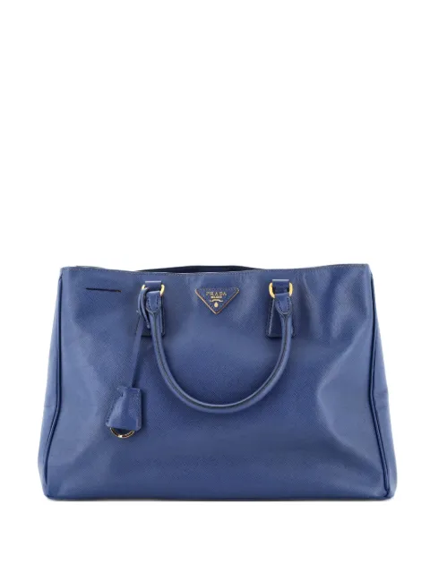Prada Pre-Owned Borsa tote Lux grande in pelle Saffiano con doppia zip