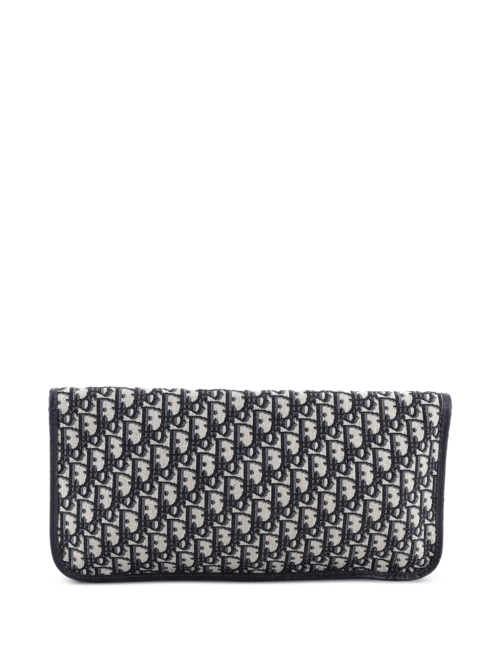 Fold Over Oblique Canvas clutch bag