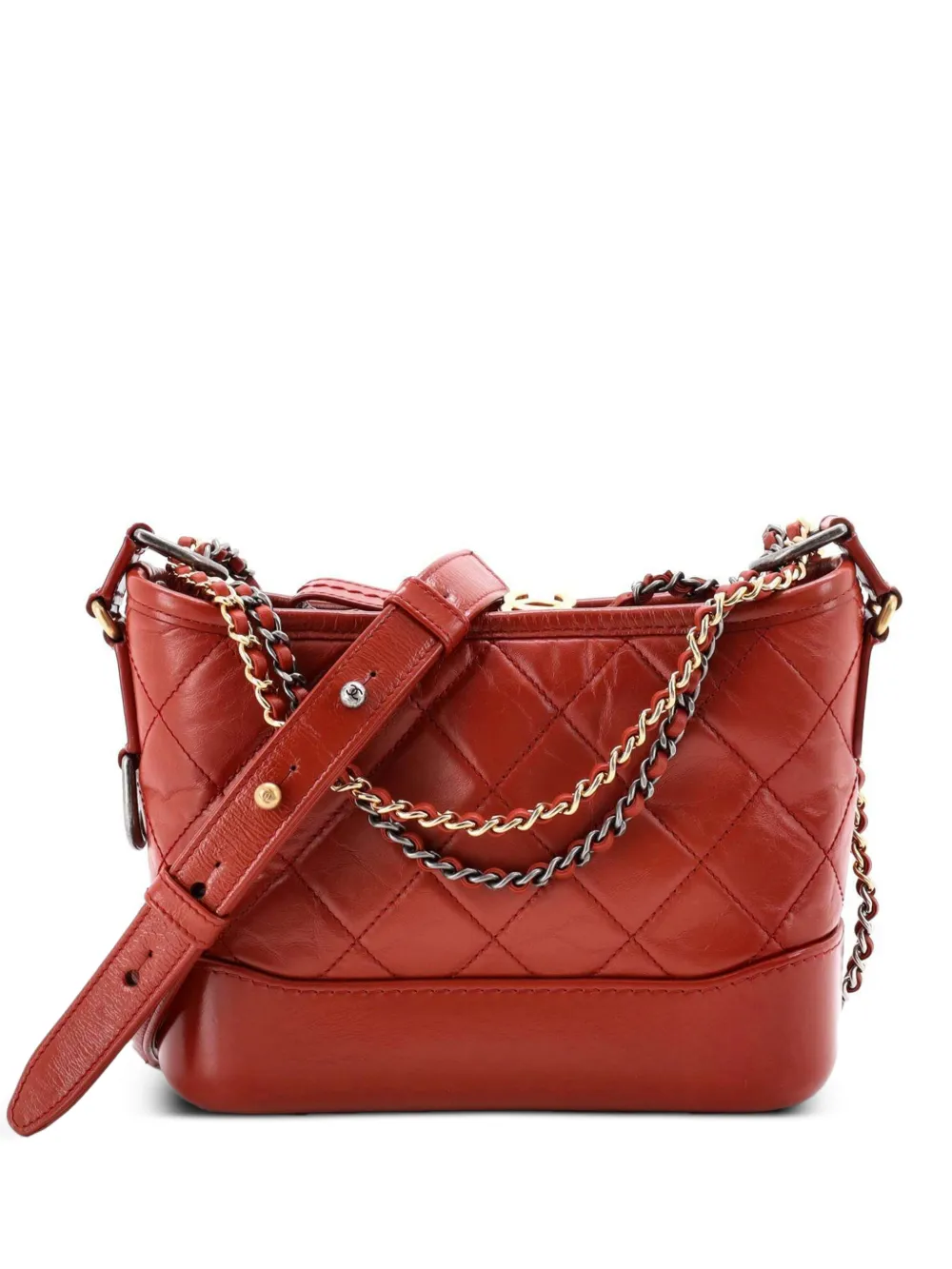 CHANEL Pre-Owned Gabrielle Quilted Aged Calfskin Small hobo bag - Marrone