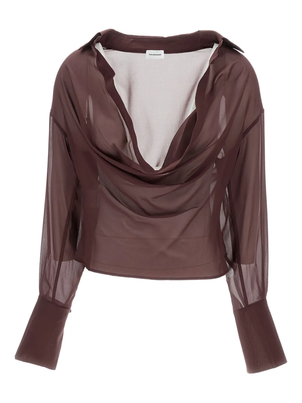 THE ANDAMANE Blusa drappeggiata Viola - Marrone