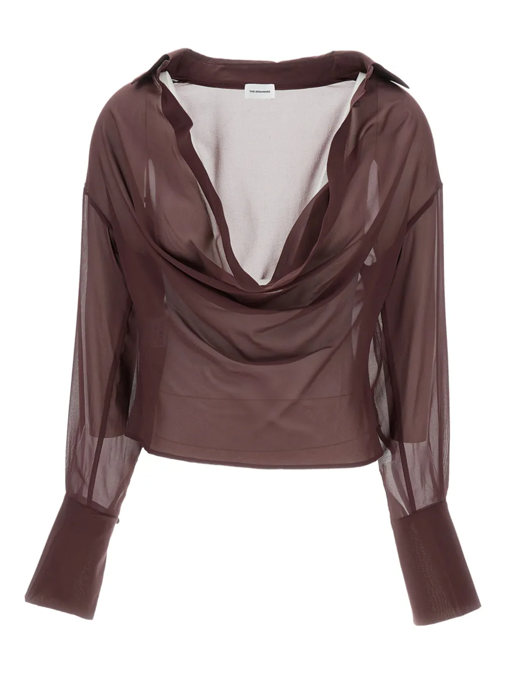 THE ANDAMANE Blusa drappeggiata Viola - Marrone