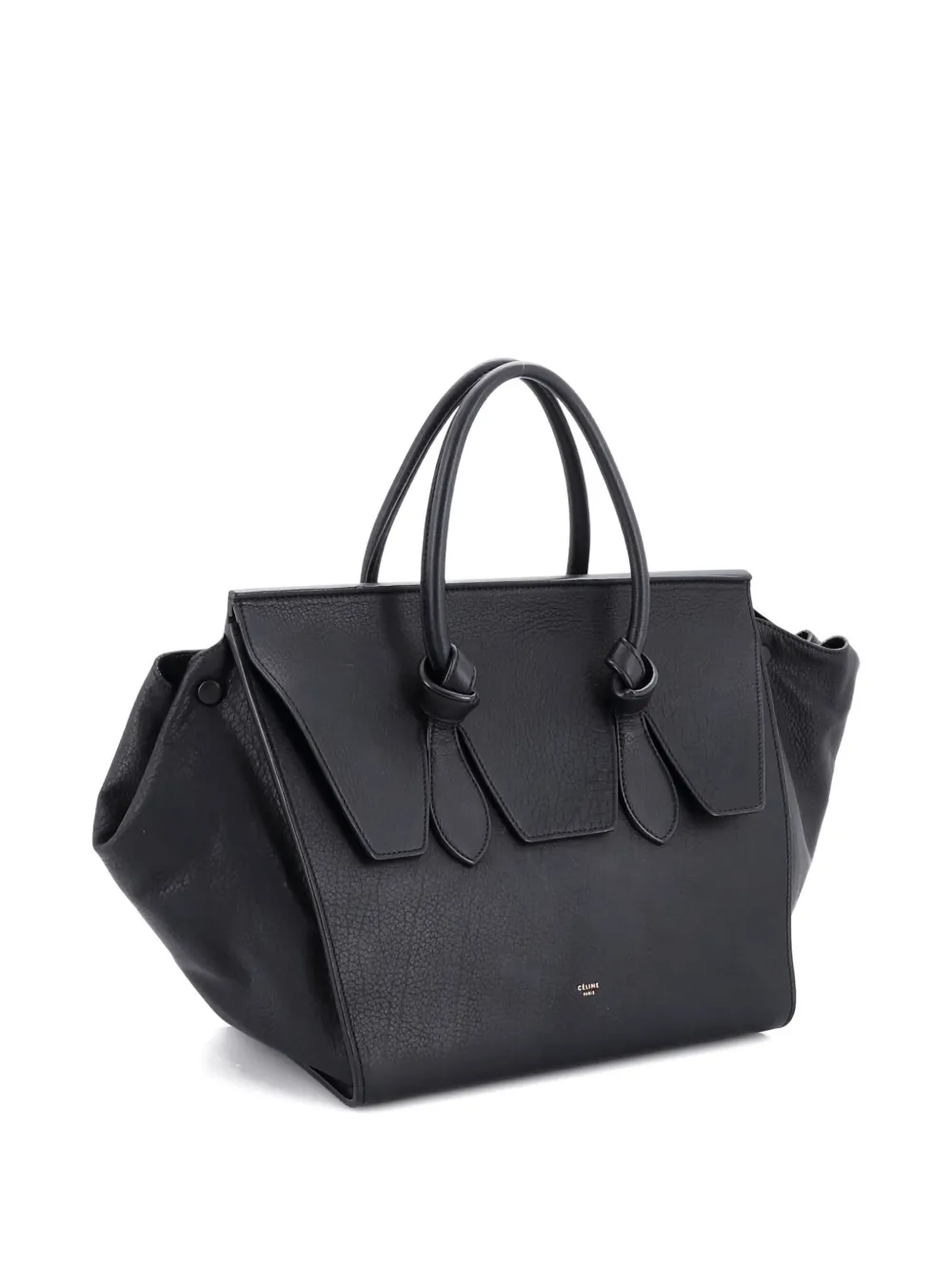 Celine Pre-Owned Tie Knot Grainy Leather Small tote bag - Nero