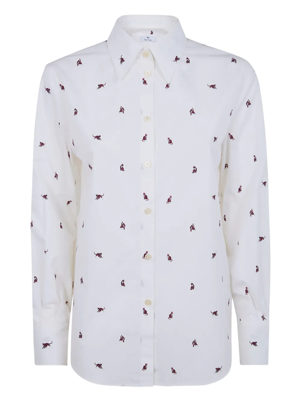 Paul Smith cat-print shirt - Weiß