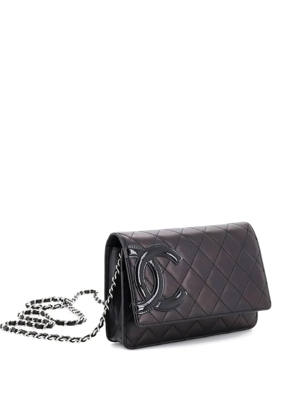 CHANEL Pre-Owned Cambon Wallet on Chain Quilted Leather crossbody bag - Nero