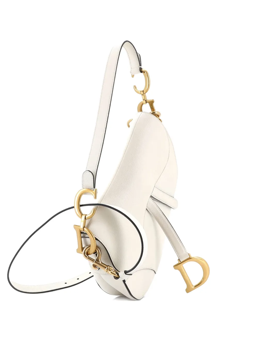 Christian Dior Pre-Owned Saddle Handbag with Strap Leather Medium shoulder bag - Toni neutri