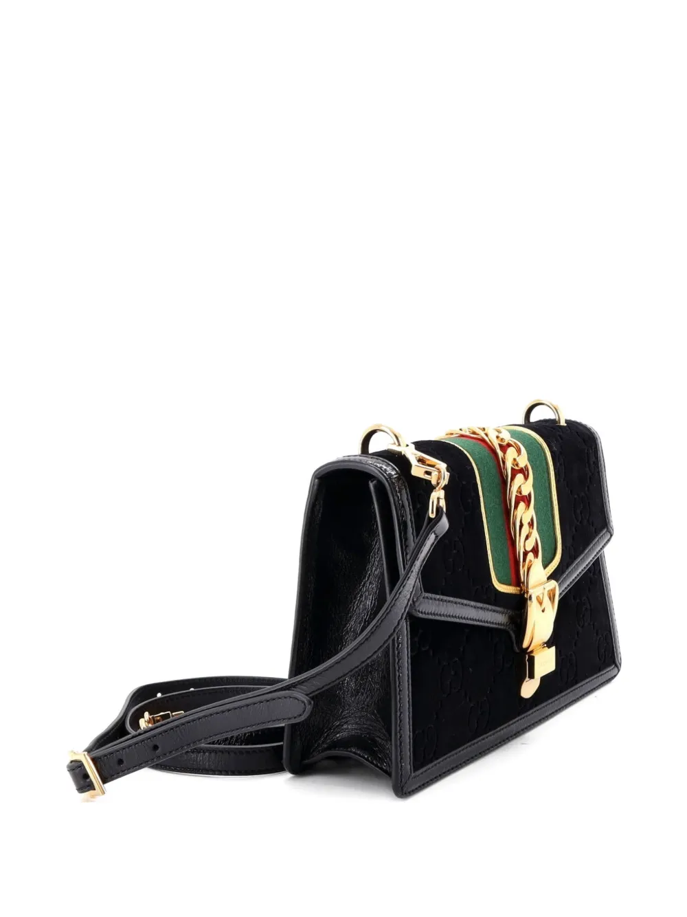 Sylvie Shoulder Bag GG Velvet Small crossbody bag