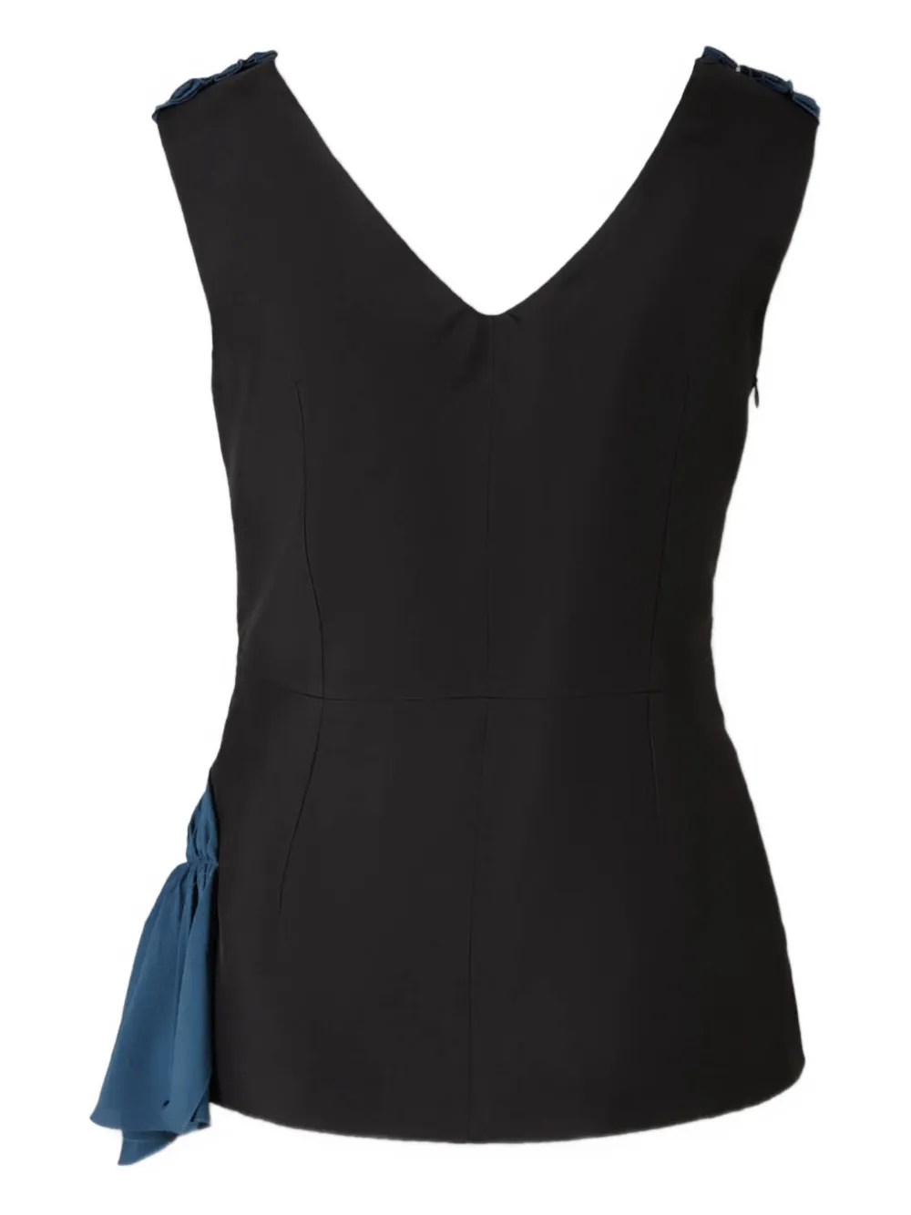 Marni V-neck side-zip blouse - Blauw