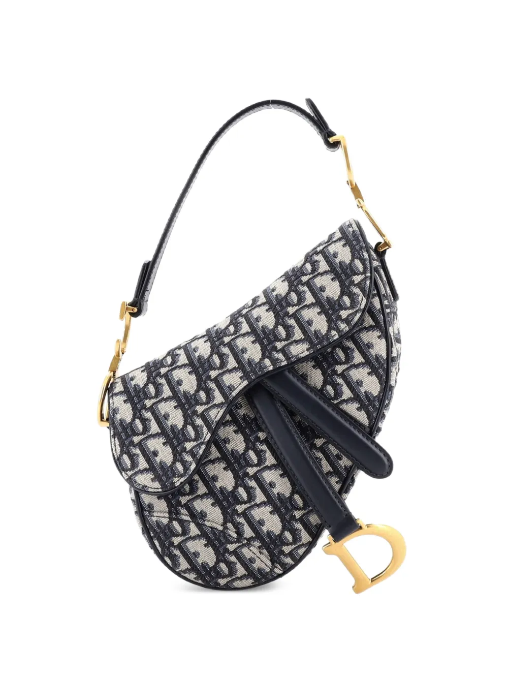 Christian Dior Pre-Owned Saddle Handbag Oblique Canvas Mini shoulder bag - Blue