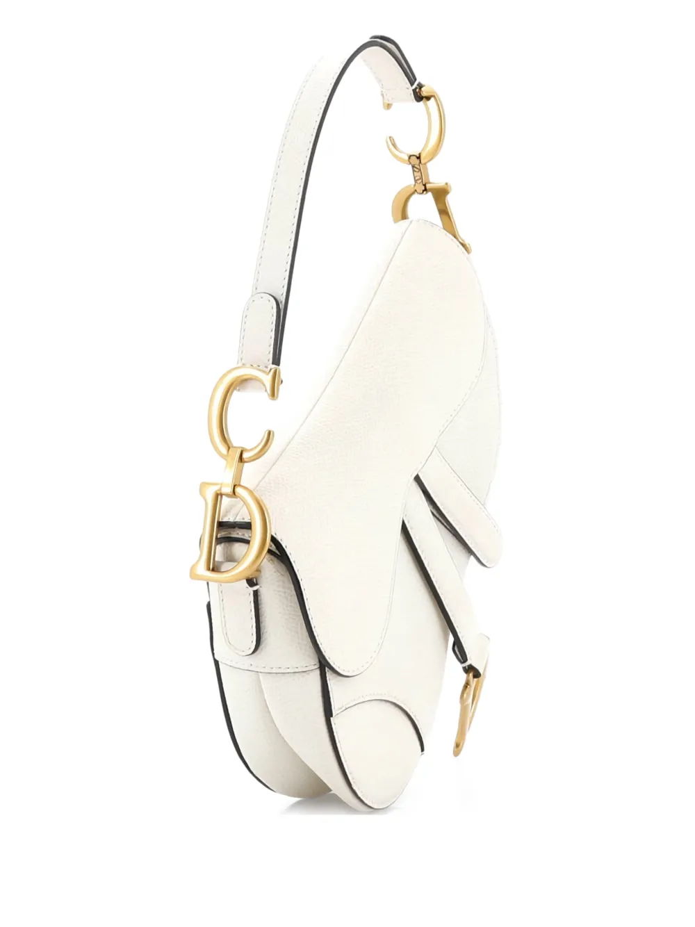 Christian Dior Pre-Owned Saddle Handbag Leather Mini shoulder bag - Bianco