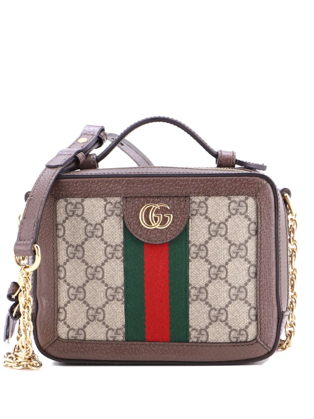Gucci Pre-Owned Ophidia Zip Around Camera Bag GG Coated Canvas Mini shoulder bag - Marrone