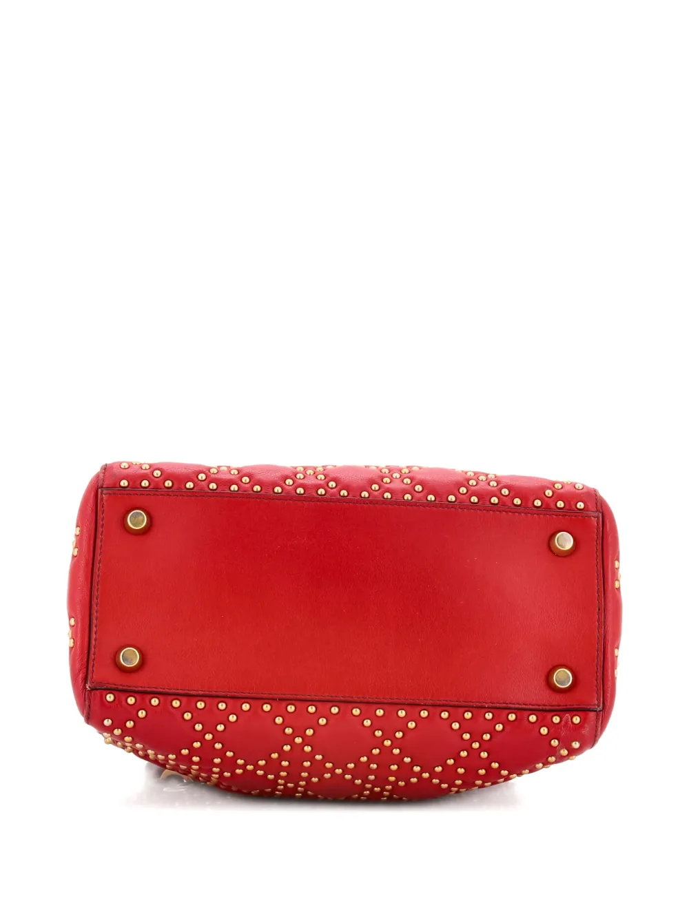 Supple Lady Dior Bag Cannage Studded Lambskin Medium satchel