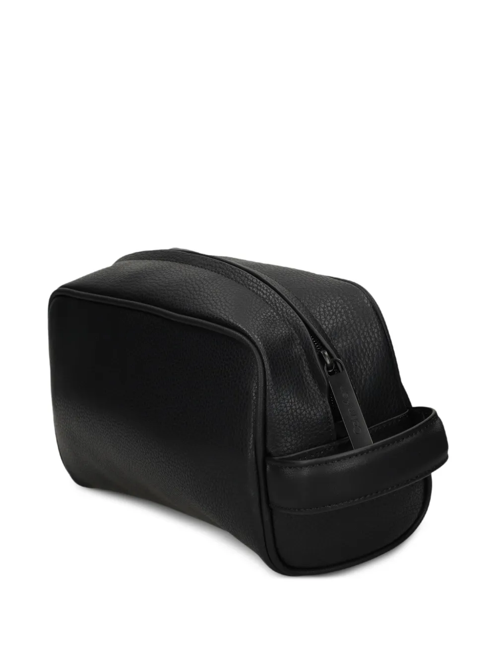  Calvin Klein Textured Handle-strap Wash Bag - Black 