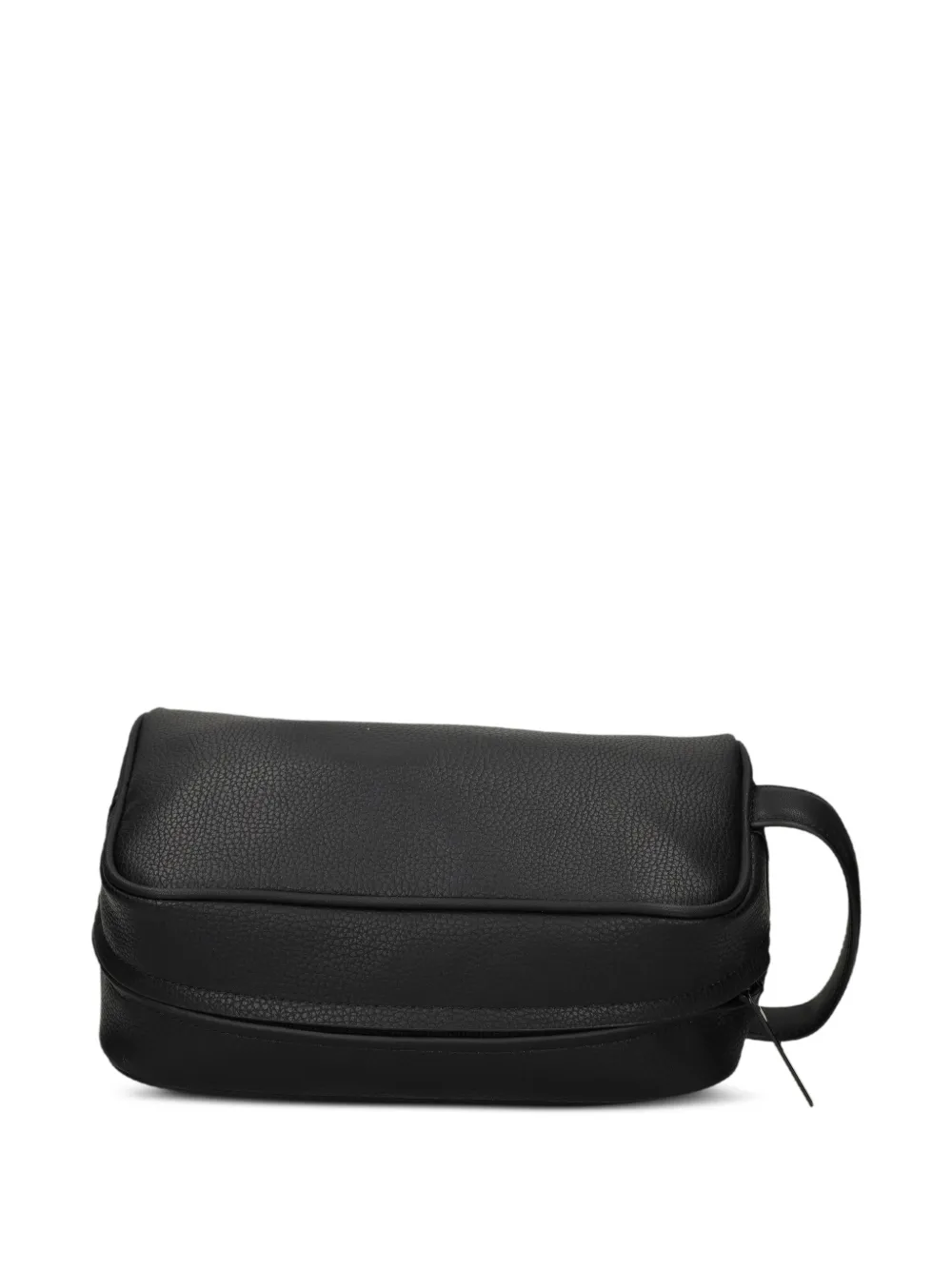 textured handle-strap wash bag