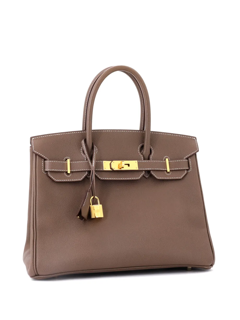 Hermès Pre-Owned Borsa a tracolla Birkin in pelle Epsom 30 - Grigio