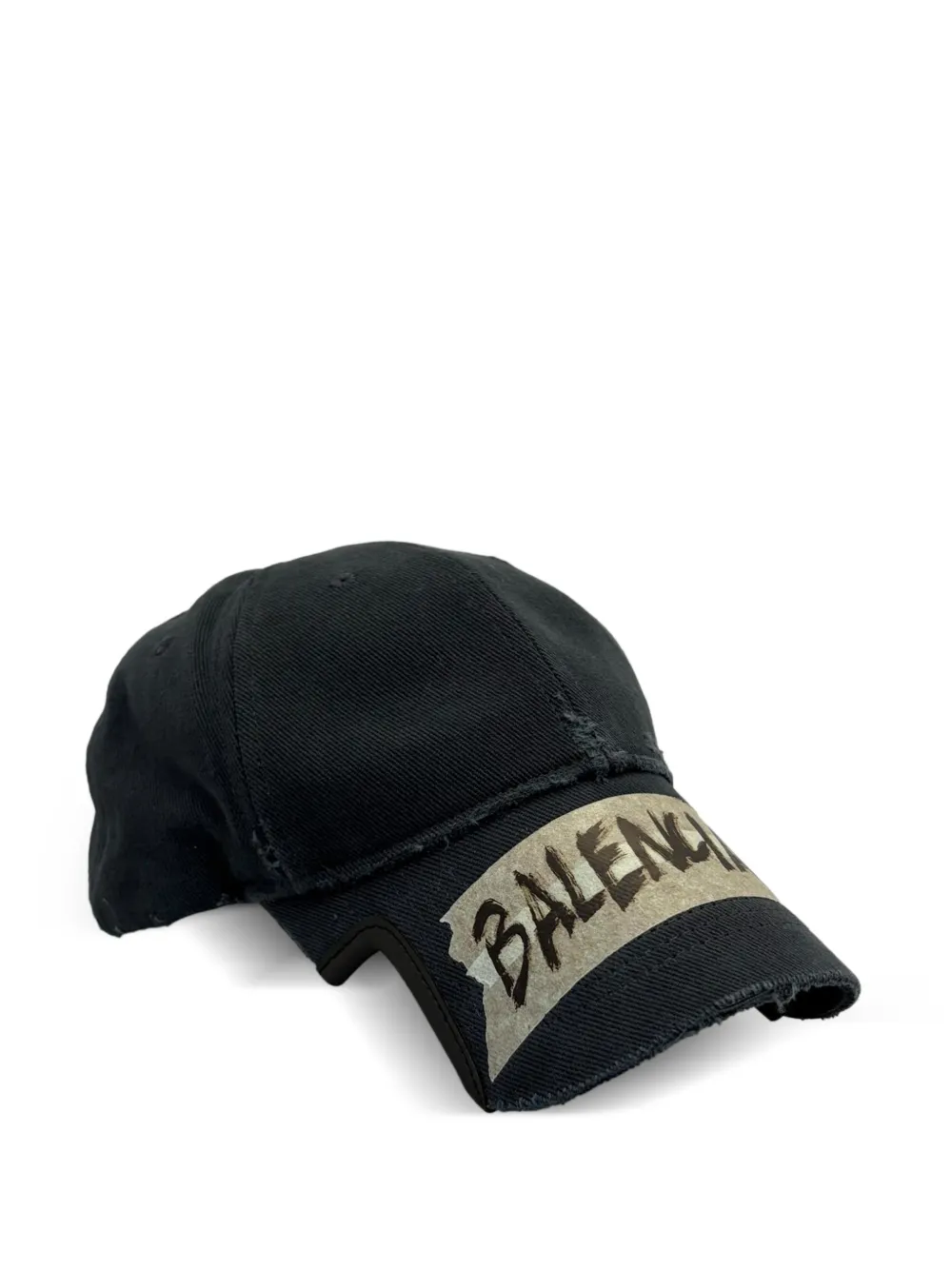 Balenciaga Masking Tape cotton drill cap - Black M