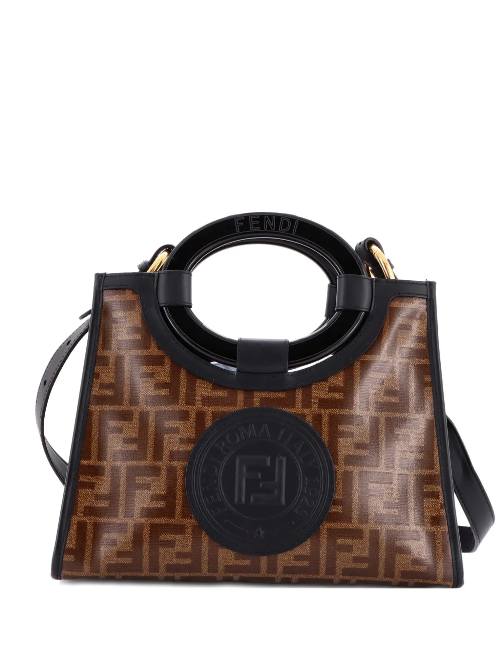 Fendi Pre-Owned sac cabas Runaway Shopper en toile enduite à motif Zucca petit format | noir | Image 1