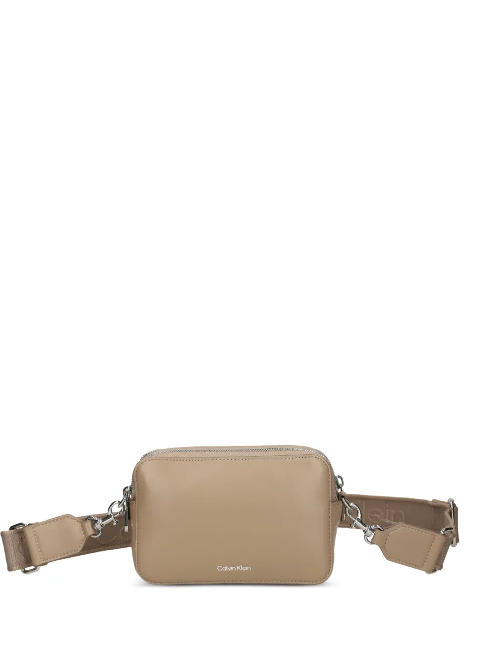 Calvin Klein embossed logo crossbody bag - Toni neutri