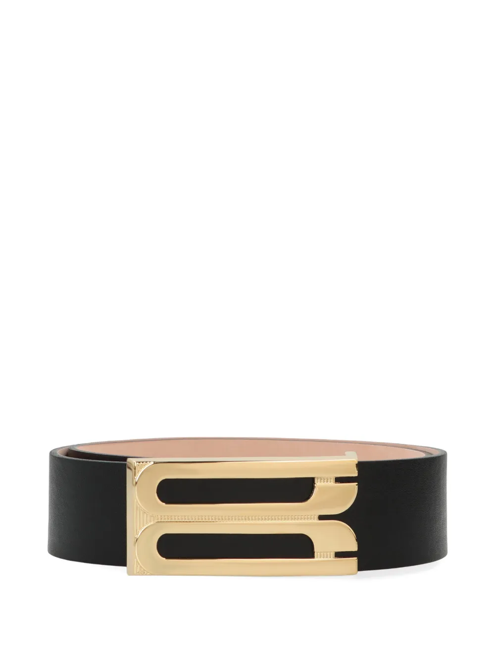 Victoria Beckham logo-buckle leather belt - Nero