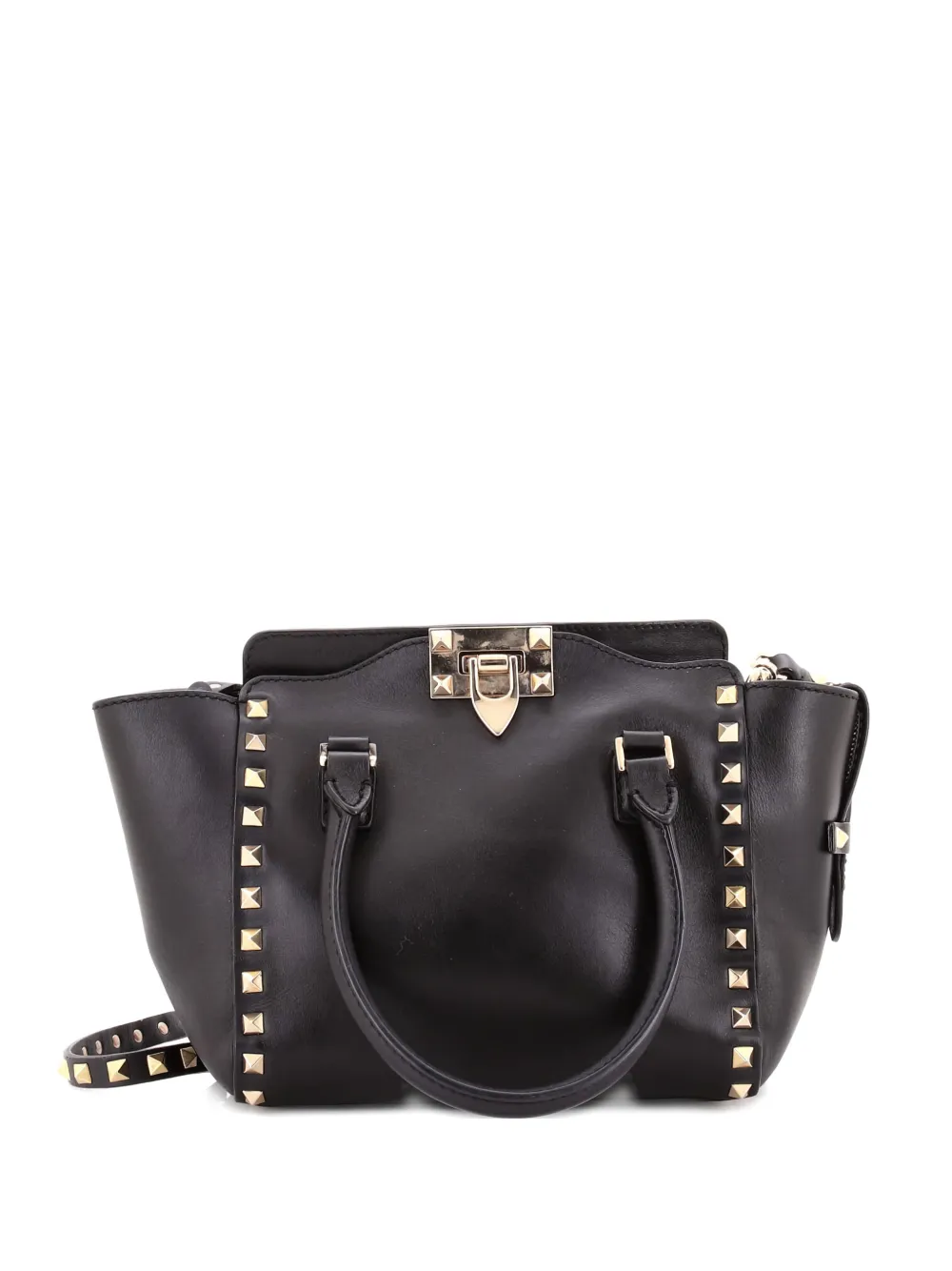 Valentino Garavani Pre-Owned Rockstud Tote Rigid Leather Mini satchel - Nero