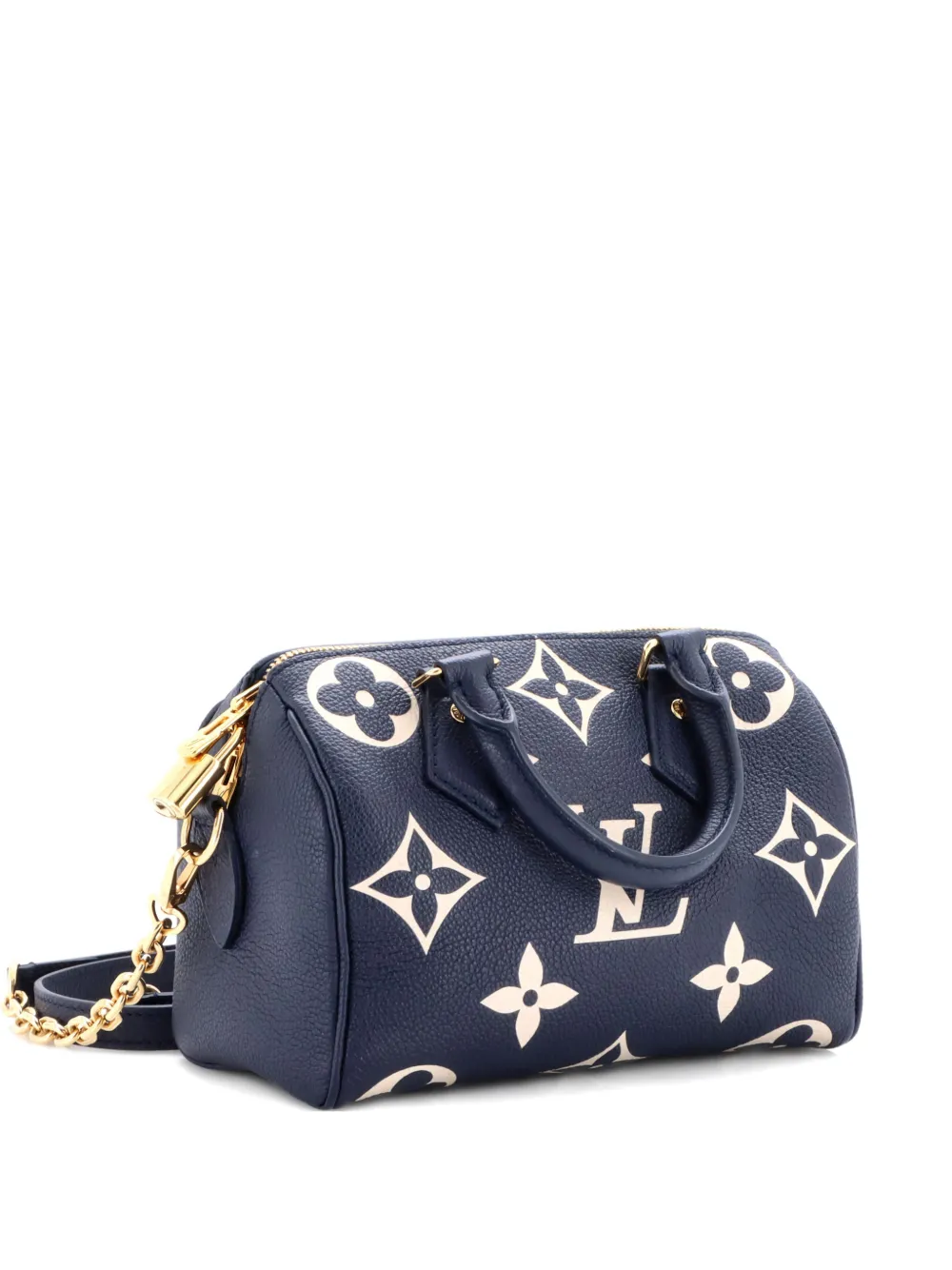 Louis Vuitton Pre-Owned Speedy Bandouliere Bag Monogram Empreinte Giant Umhängetasche 20cm - Blau