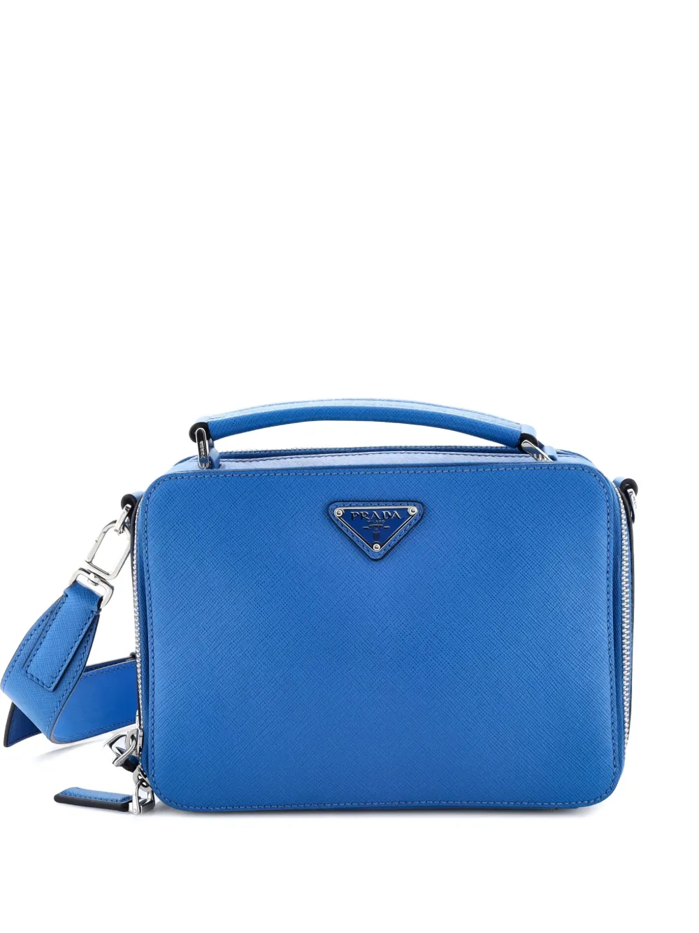 Prada Pre-Owned Brique Saffiano Leather Small crossbody bag - Blu