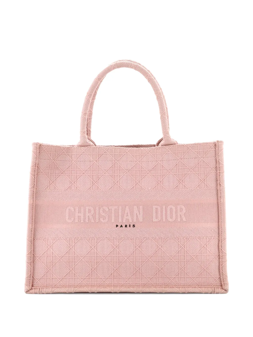 Christian Dior Pre-Owned Book Cannage Embroidered Canvas Medium tote bag - Rosa