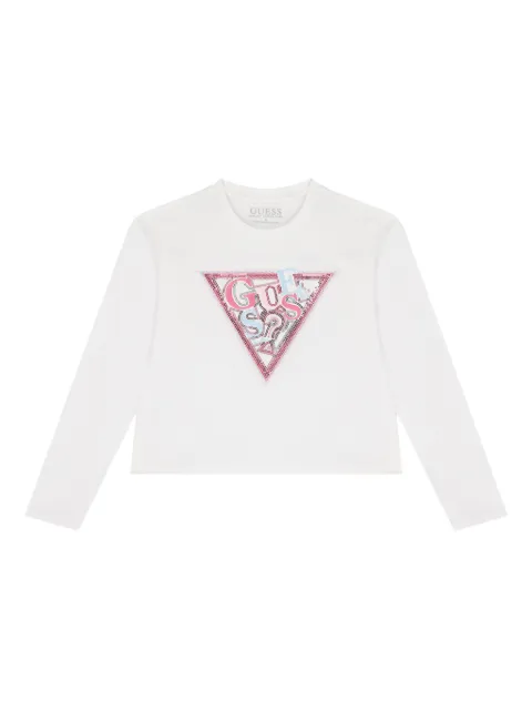 guess kids long-sleeve logo T-shirt
