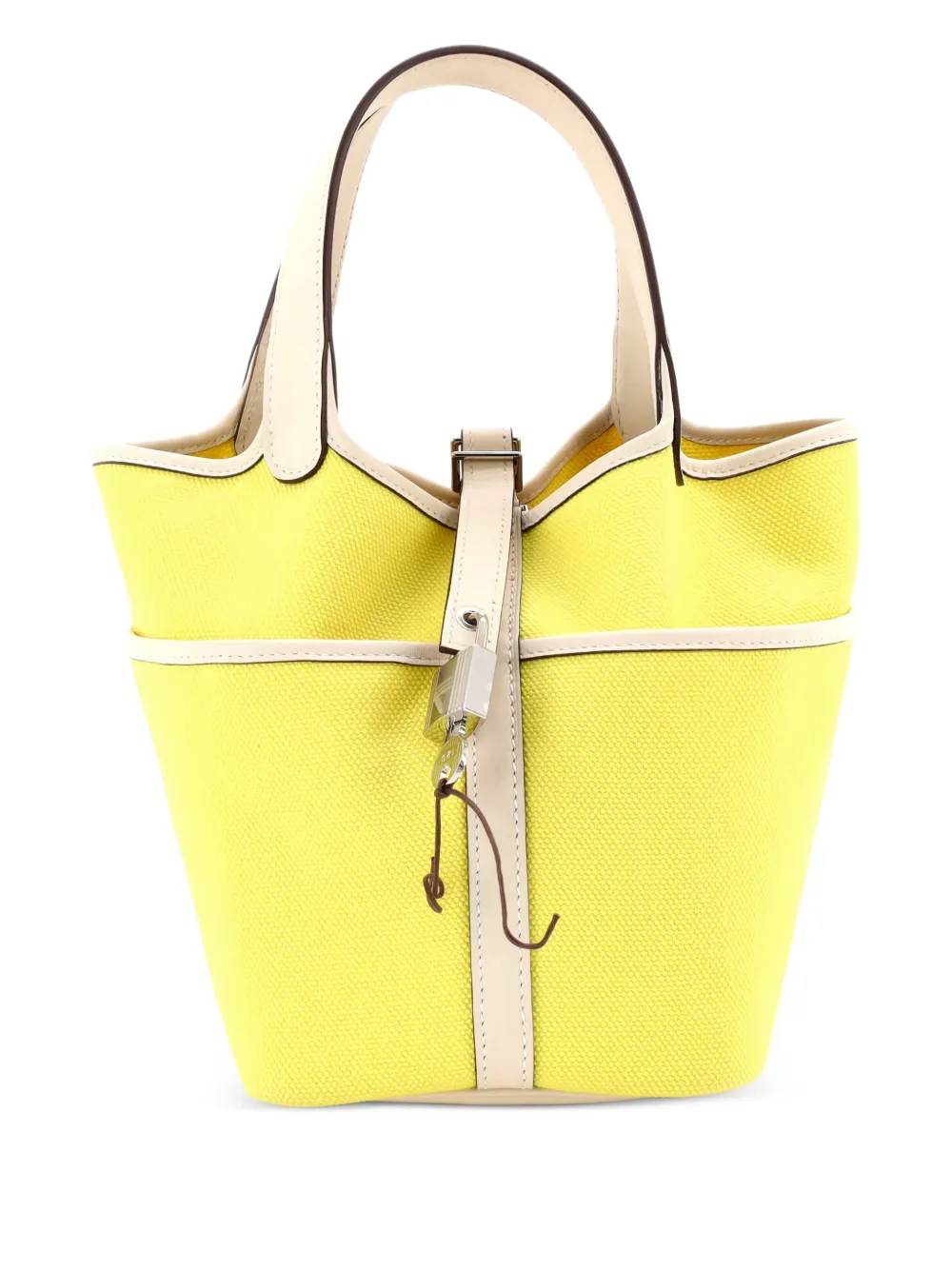 Hermès Pre-Owned Cargo Picotin Lock Bag Canvas and Swift PM bucket bag - Toni neutri