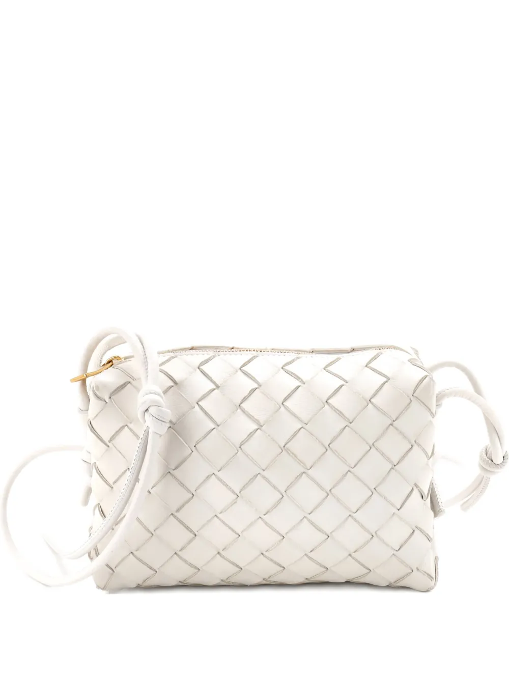 Bottega Veneta Pre-Owned Loop Intrecciato Nappa Mini crossbody bag - Bianco
