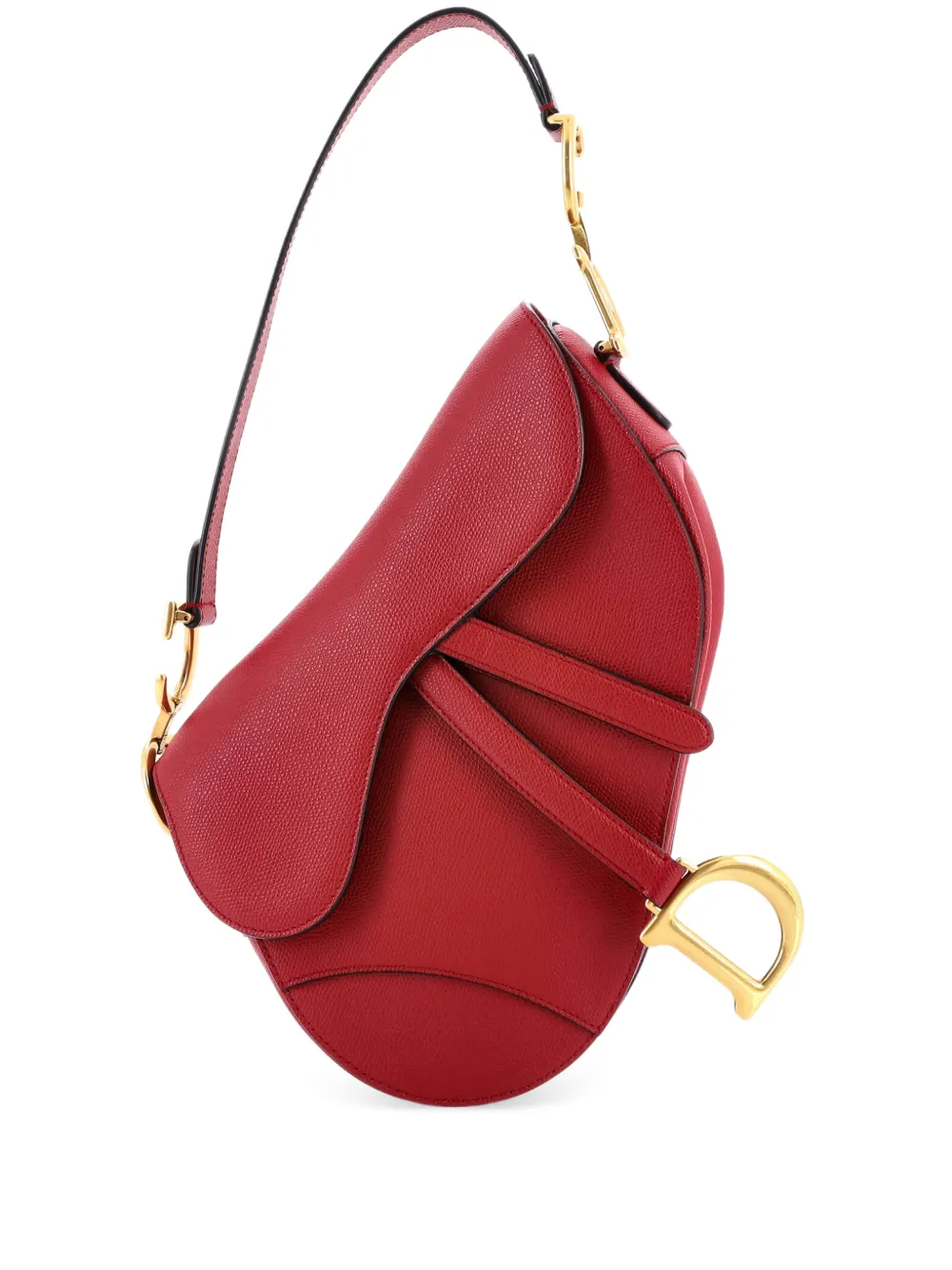 Christian Dior Pre-Owned Saddle Handbag Leather Medium shoulder bag - Rosso