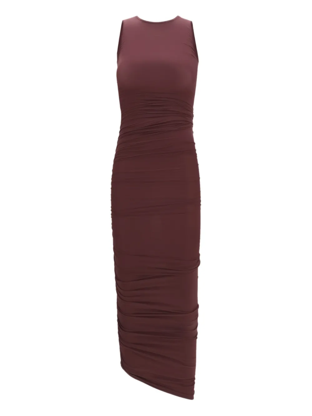 Wolford drape sheer midi dress - Marrone