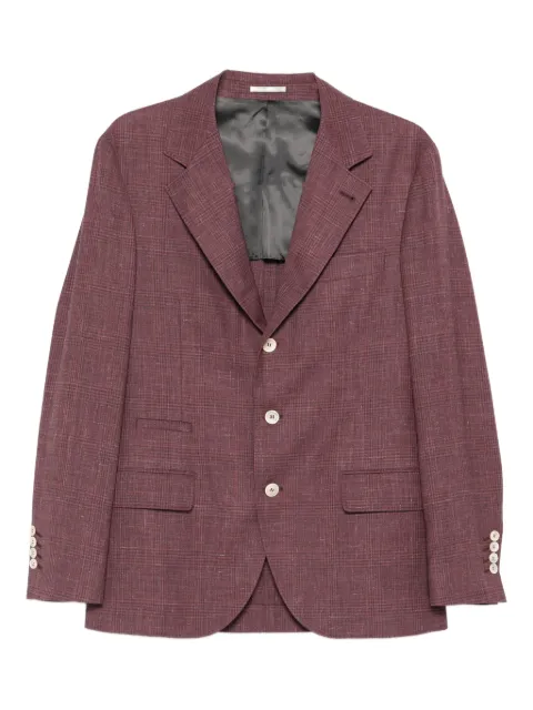 Brunello Cucinelli check single-breasted blazer