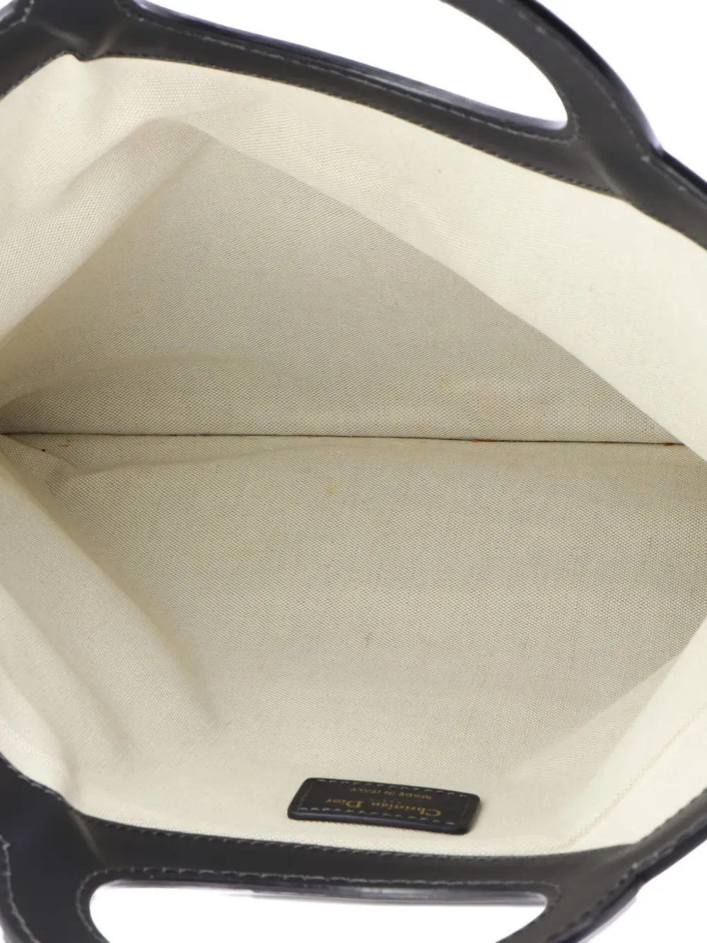 DIOR Pre-owned Fold Over Oblique Canvas Clutch Bag In Blue