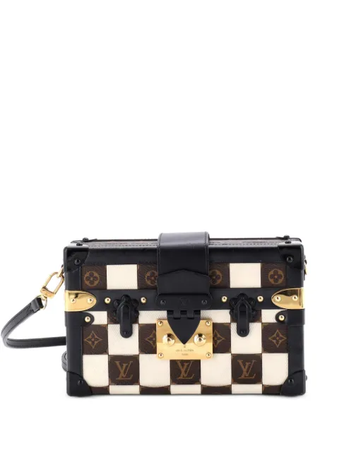 Louis Vuitton Pre-Owned Petite Malle Handbag Damier Tressage Monogram Canvas and Leather clutch bag
