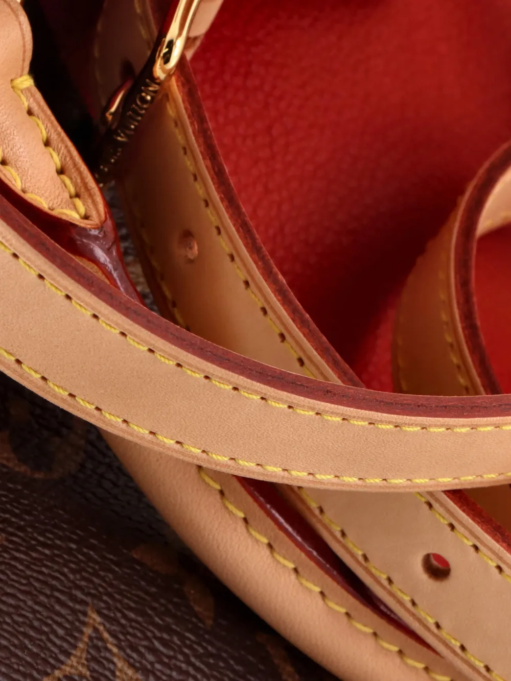 V Monogram Canvas and Leather BB tote bag