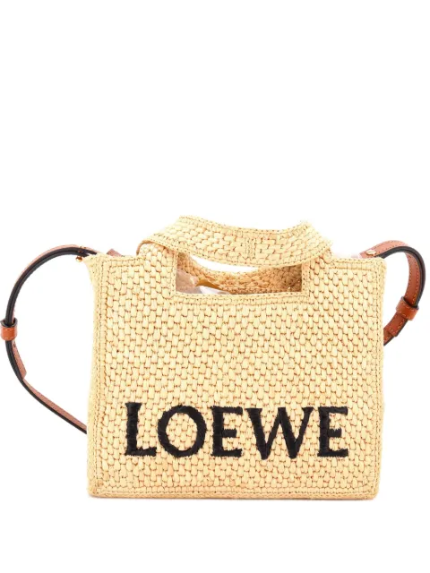 Loewe Pre-Owned Paula's Ibiza Logo Convertible Raffia Mini tote bag