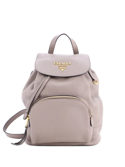 Prada Pre-Owned Front Pocket Drawstring Vitello Daino Medium backpack