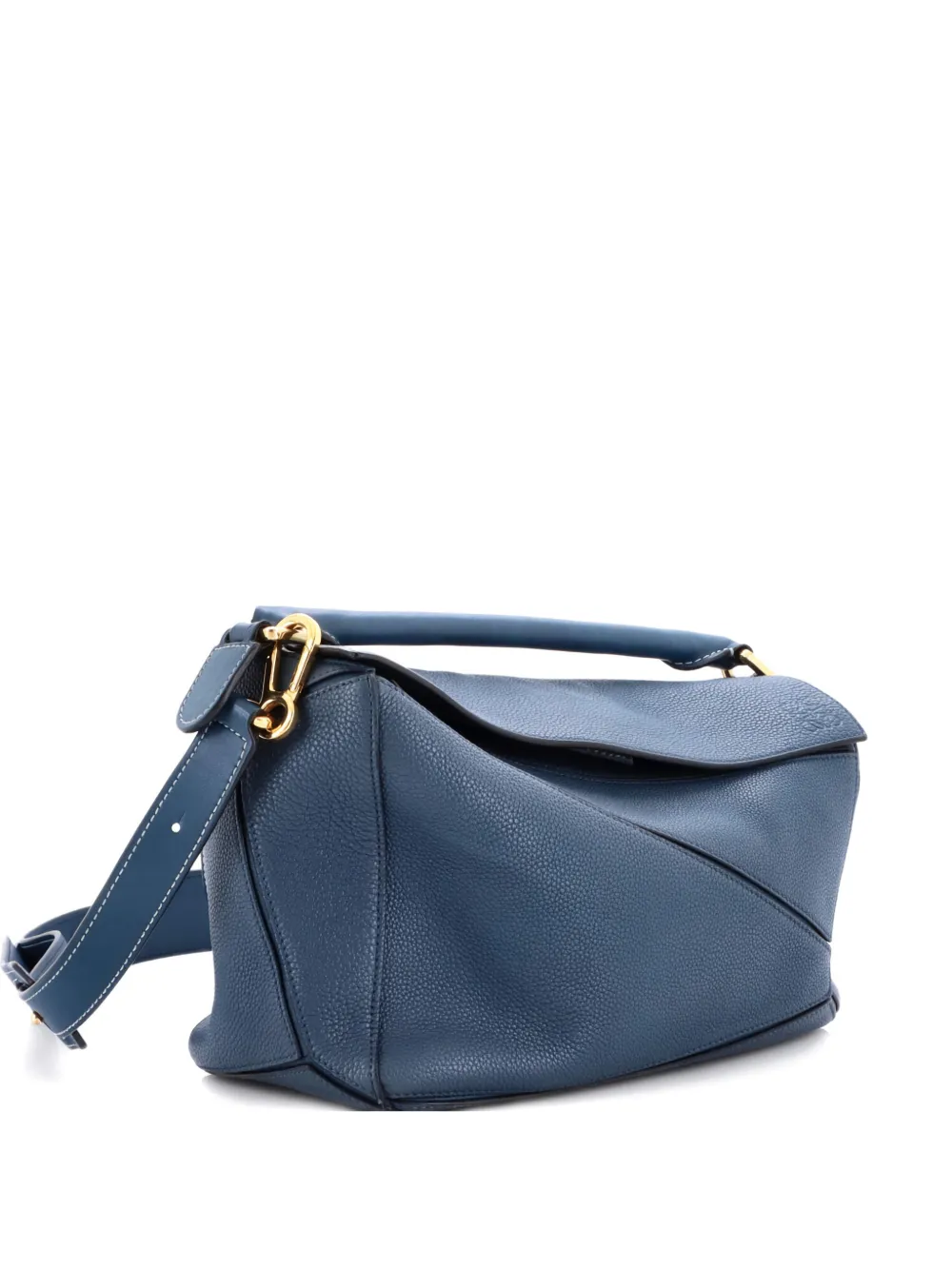 Loewe Pre-Owned Borsa a spalla Puzzle media in pelle - Blu