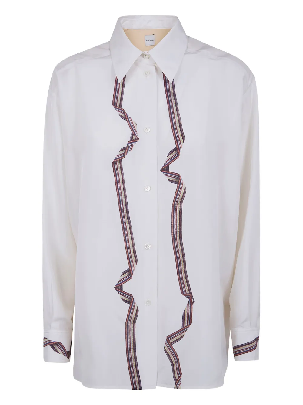 Paul Smith ribbon-print shirt - Toni neutri