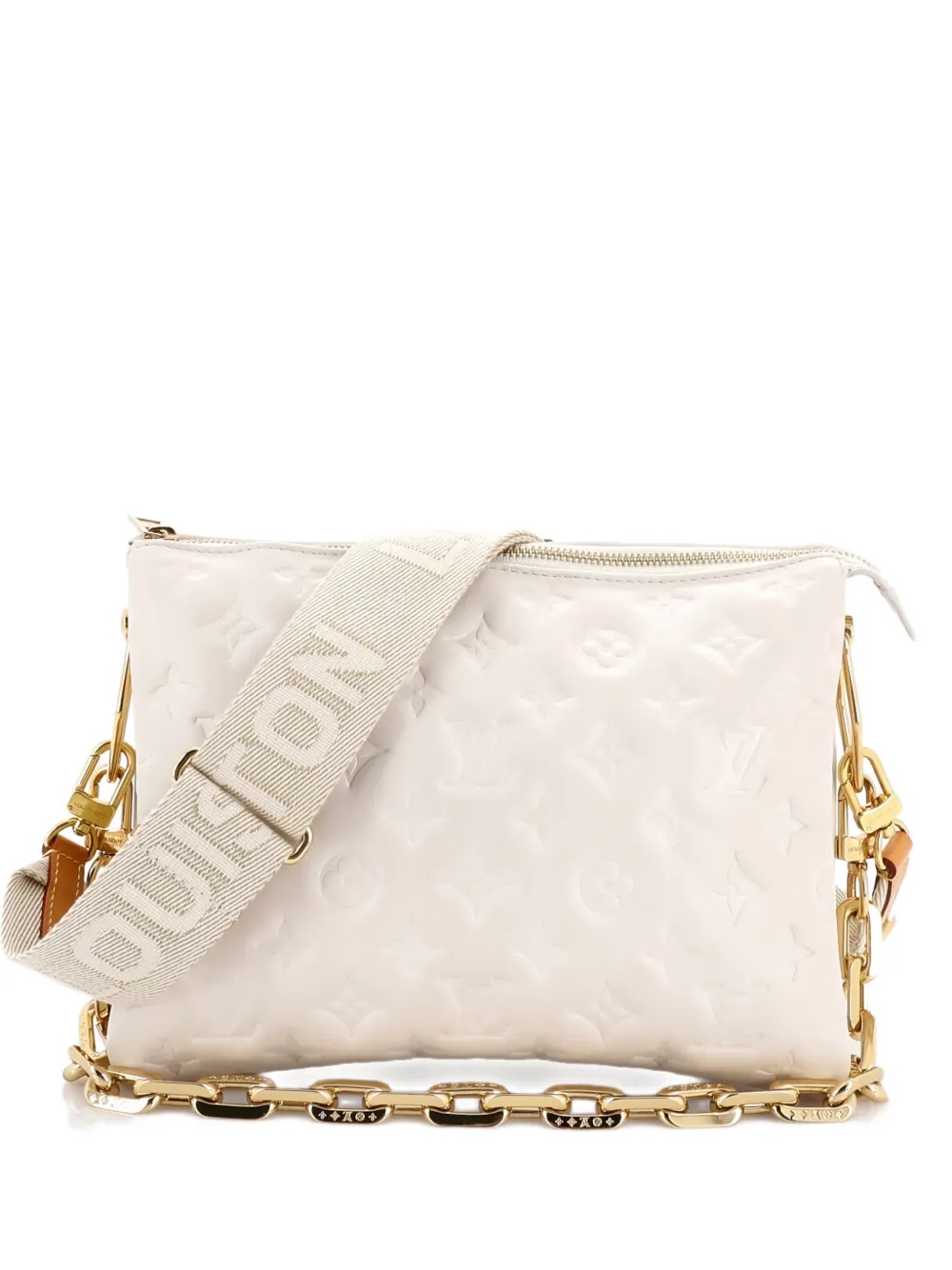 Louis Vuitton Pre-Owned Coussin Bag Monogram Embossed Lambskin PM crossbody bag - Bianco